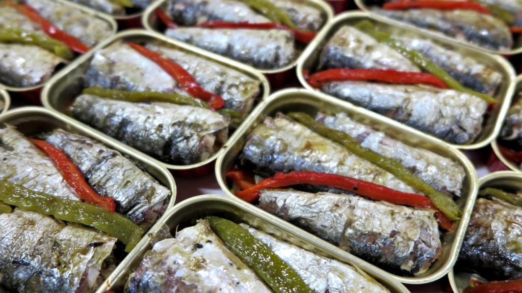 Óbidos Portugal lata de sardinas